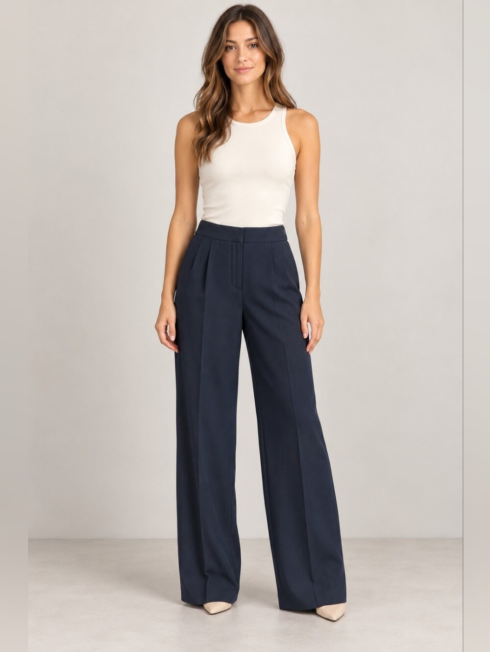 Dynamite Black Wide-Leg High-Waist Trousers